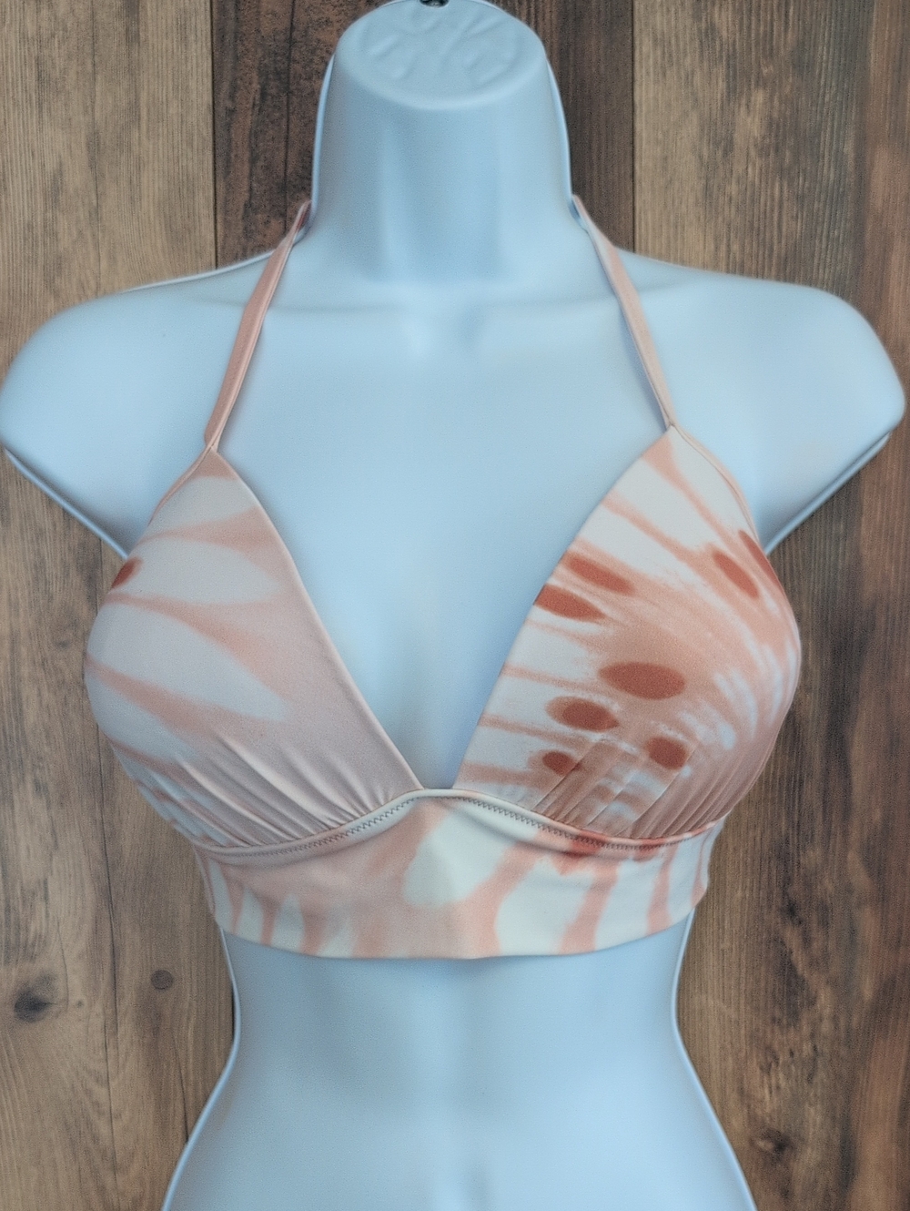 aerie Tie-Dye Halter Triangle Bikini Top XL F306